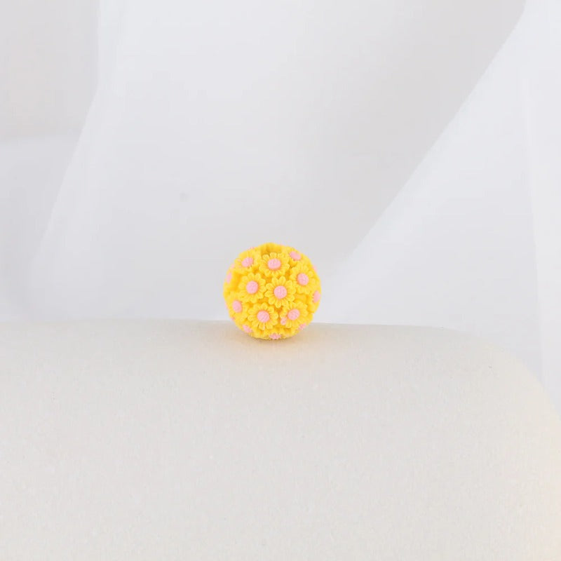 Wholesale 10pcs 2CM Sunflower Ball Soft Ceramic Beads